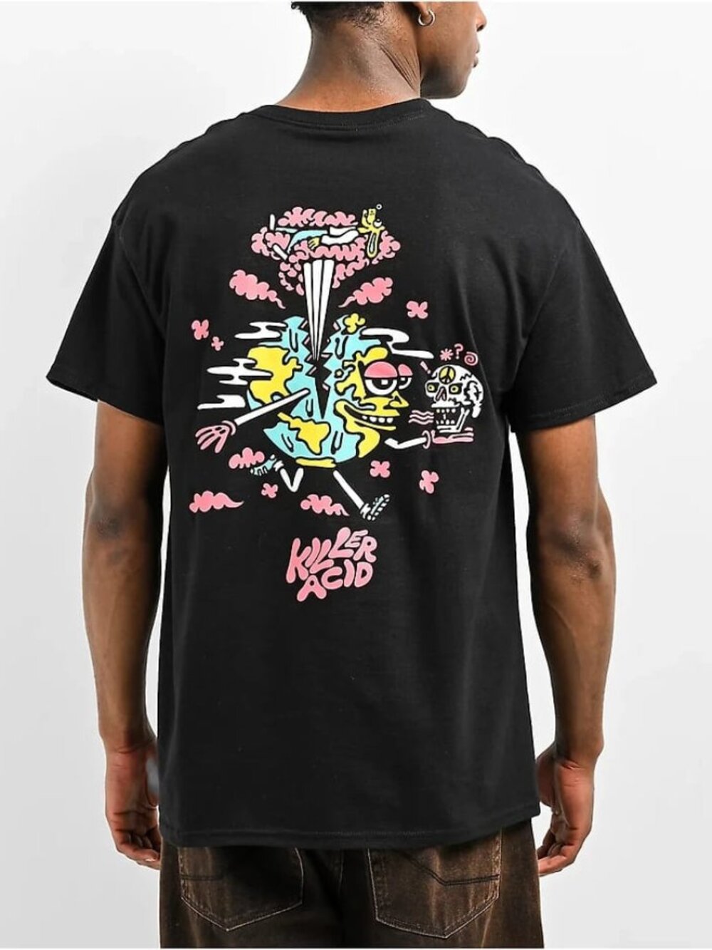 Killer Acid Globe Trotter Black T-Shirt